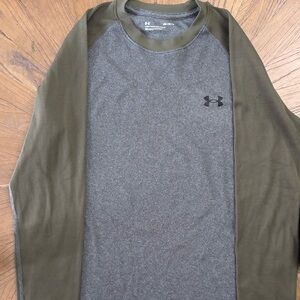 Under Armour Charcoal and Olive Textured Crewneck